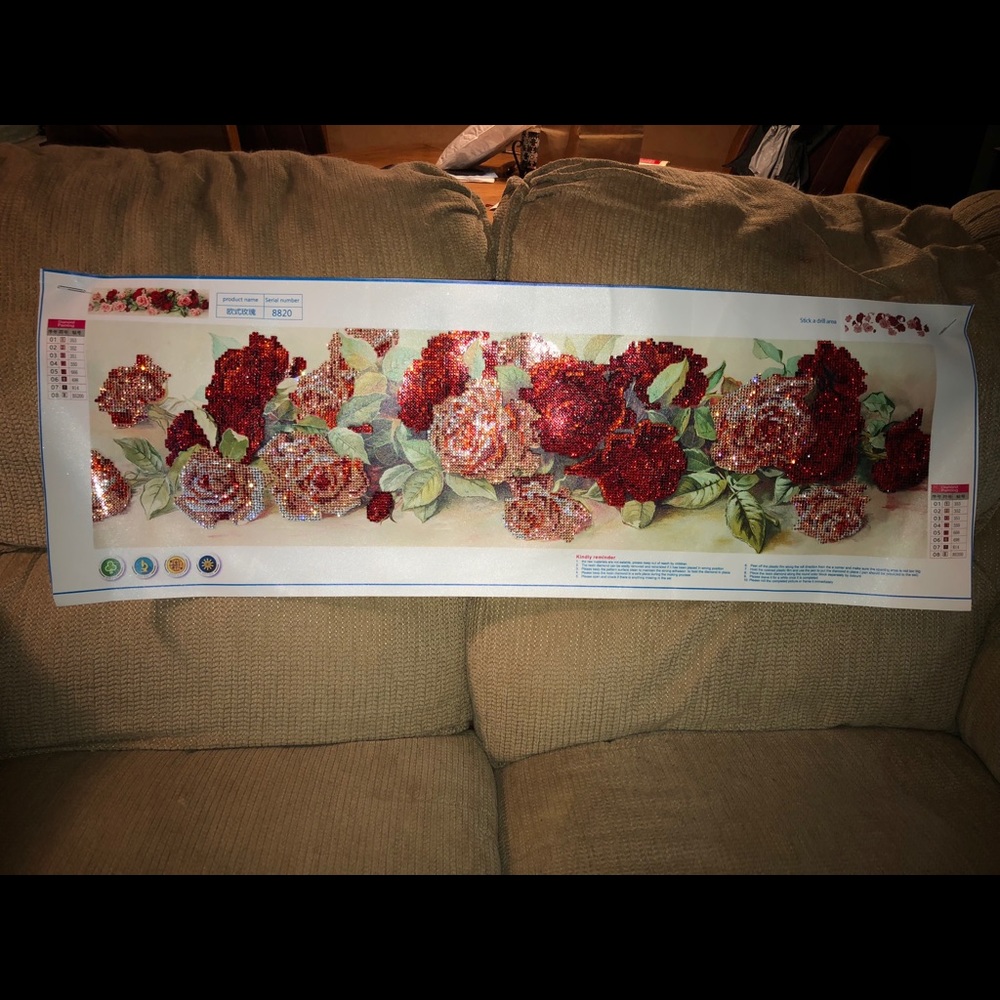 Completed Diamond Painting ready for framing